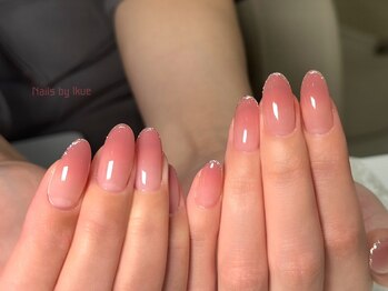 リアン 大宮(Rian)/ピンク/カラグラ/ラメ細フレンチ