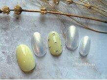 ヴィガー アンド ルックス 白金 目黒(Vigor&Looks)/バターイエロー ドット パール