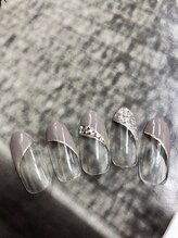 ネイルサロン ベルクレア(Nail salon Belcrea)/斜めフレンチネイル