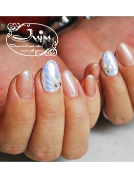 ジュジュ(Juju)/ドリームパウダー　夏ネイル