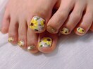 夏　向日葵　フットネイル