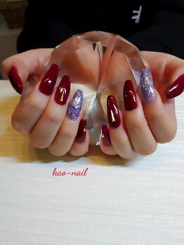 カオ ネイル(kao nail)/ワンカラー+長さ出し2本