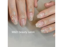 エム アンド ディー 武蔵小杉店(M&D)/グラデーション＋蝶々パーツ