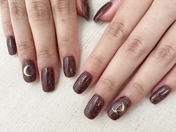 エムスラッシュ ネイル センター北店(M.SLASH)/パラジェル ブラウンフラッシュ