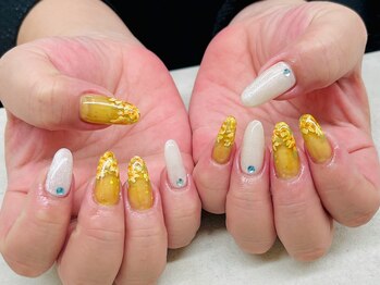 ネイルサロン ドゥ(Nail Salon Doux)/【ほり】キンモクセイネイル