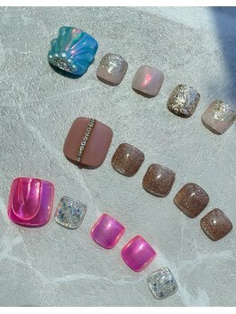 ラカラニネイル バイ エリシア(LaKalani Nail by ELYSIA)/足元華やか♪フット定額デザイン