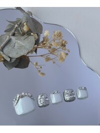 フットネイルニュアンスデザイン