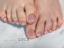 ネイルアトリエルカ(nail atelier LUCA)/M-852 大人可愛いピンク氷ネイル