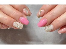 ネイルアンドアイラッシュスタジオ シュシュ(chouchou)/春夏秋冬・手書きミラーリボン