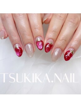 ツキカドットネイル(TSUKIKA.NAIL)/いちご