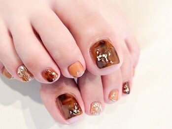 ビューティービースト フォー ネイルアンドアイラッシュ 松浜店(beauty:beast)/べっ甲ニュアンスネイル☆