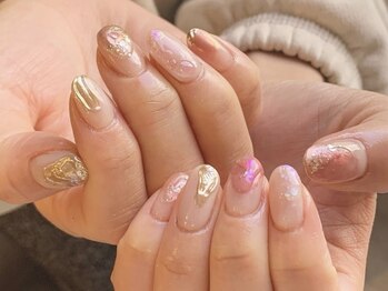 アイネイルズ 天神今泉店(I-nails)/【akane.e】きらきらニュアンス