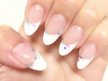 ネイルサロン ジュネイル(NAIL SALON JUNAIL)/斜めフレンチ☆カラフルシェル