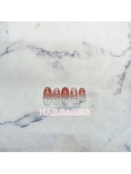 ネイルベースキュウロク(NAILBASE96)/オレンジグラデーションネイル