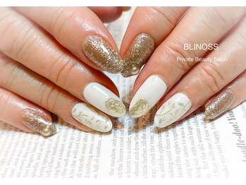 ブリノス(BLINOSS)/ホワイト×ミラーアート