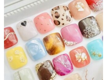 フットネイル　持ち込みネイル