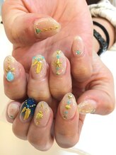 ネイルサロン ル リアン(Nailsalon Le lien)/フェザー×パーツ