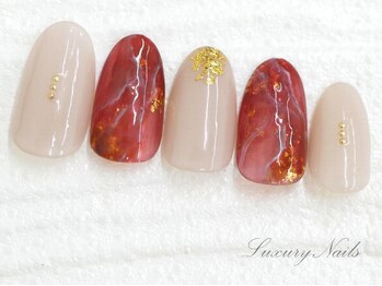 ラグジュアリーネイルズ オオミヤ(Luxury Nails Omiya)/ニュアンス*ボルドー系カラー