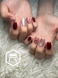 バレンタインネイル