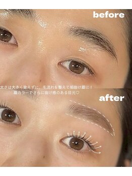 韓国式束感まつげパーマ＆眉毛専門店【Nui 中目黒】まつげパーマ/アイブロウ/眉カラーの写真/自分に似合う眉毛がわかる！骨格・雰囲気に合わせたアイブロウ￥5500★眉カラー×眉毛Waxで垢抜け顔を演出