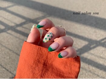 ネイルサロン ソウ 京橋店(Nail Salon Sou)/ドット×フラワー