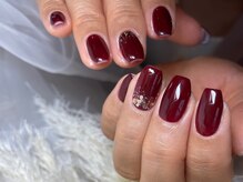 サロンドフォーエイチ(salon de 4H)/秋ネイルはボルドーで決まり☆