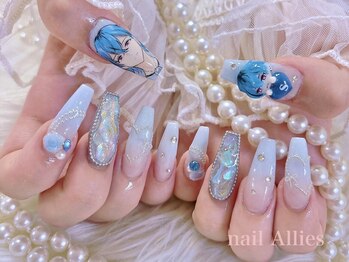 ネイル アリーズ セカンド(nail Allies 2nd)/痛ネイル　水色　3D