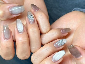 ヌル ネイル 堀江(NURU NAIL HORIE)/大人!リボンネイル♪