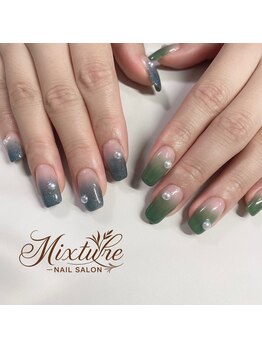 ミクスチャー(mixture)/グラデーション×アシンメトリー