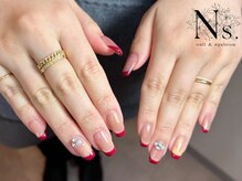 エヌエス ネイルアンドアイブロウ(Ns)/赤フレンチ