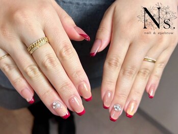 エヌエス ネイルアンドアイブロウ(Ns)/赤フレンチ
