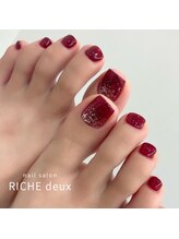 リッシュ ドゥ(RICHE deux)/ボルドーフットネイル♪