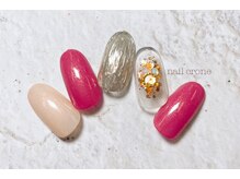 ネイルクローネ(nail crone)/ミラーニュアンスネイル