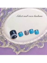 フット　パールとラメ