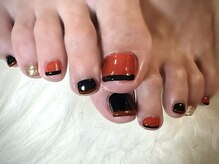 アミュリー ネイル アトリエ(Amury nail atelier)/スクエア フレンチ ボルドー 
