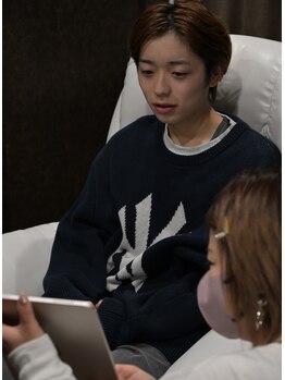 メンズ眉サロン エヌワイ 町田店(NY)/お悩みやご要望をカウンセリング