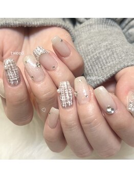 キラキラツイードネイル♪