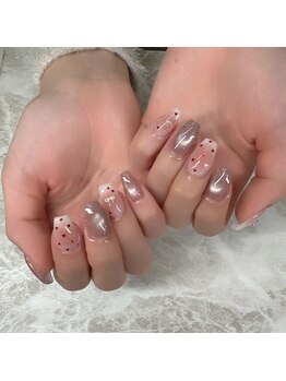 パーミル アイ アンド ネイル クマモト(permille ‰ eye&nail Kumamoto)の写真/指先からモテ可愛♪うる艶水光マグネットでデートも合コンも完璧に◎