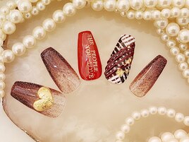 バレンタインネイル