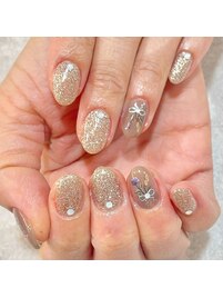 華やかラメ/フラッシュネイル