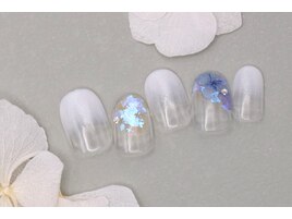 5000円　紫陽花　ホワイト