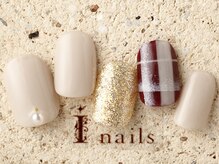 アイネイルズ 町田店(I nails)/シンプルスノーチェック　7980円