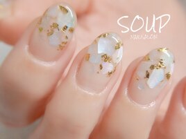 シェル グラデ 金箔