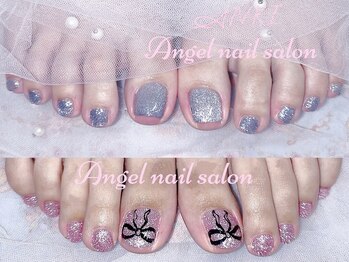 エンジェルネイルサロン(Angel nail salon)の写真/夏☆フットネイルの季節【フットフラッシュorマグネット6980円】足先にもお気に入りのカラーやデザインを♪