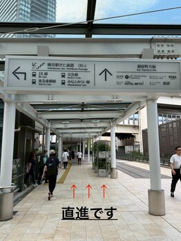 ミピマム 横浜駅前店/横浜駅西口～サロン 順路ご案内5