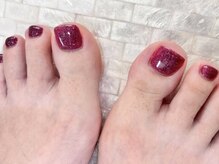 トラストネイル 佐野店(TRUST Nail)/ワインレッドフットネイル