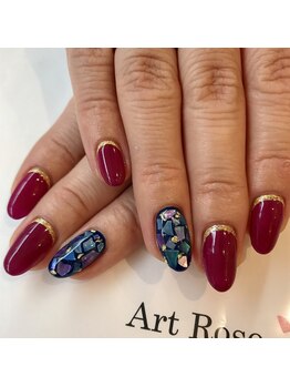 ネイルサロンアンドネイルスクールアートローズ 町田店(Art Rose)/カラフルシェルネイル