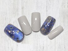 アルセア 上野御徒町店(Alcea)/マグネットネイル　花　ミラー