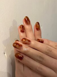 マーブルカラー×ジェルネイル