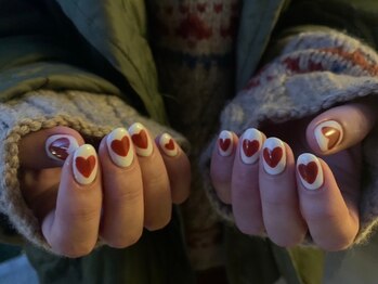 アイ ネイルズ 天神店(I nails)/手描きハートネイル